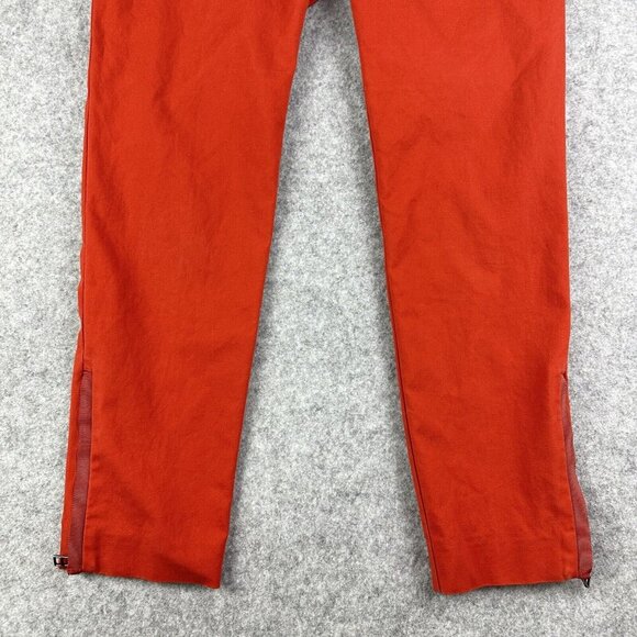 Anthropologie Cartonnier Charlie Ankle Pants Womens 4 Orange Career Boho Crop* - Picture 4 of 16
